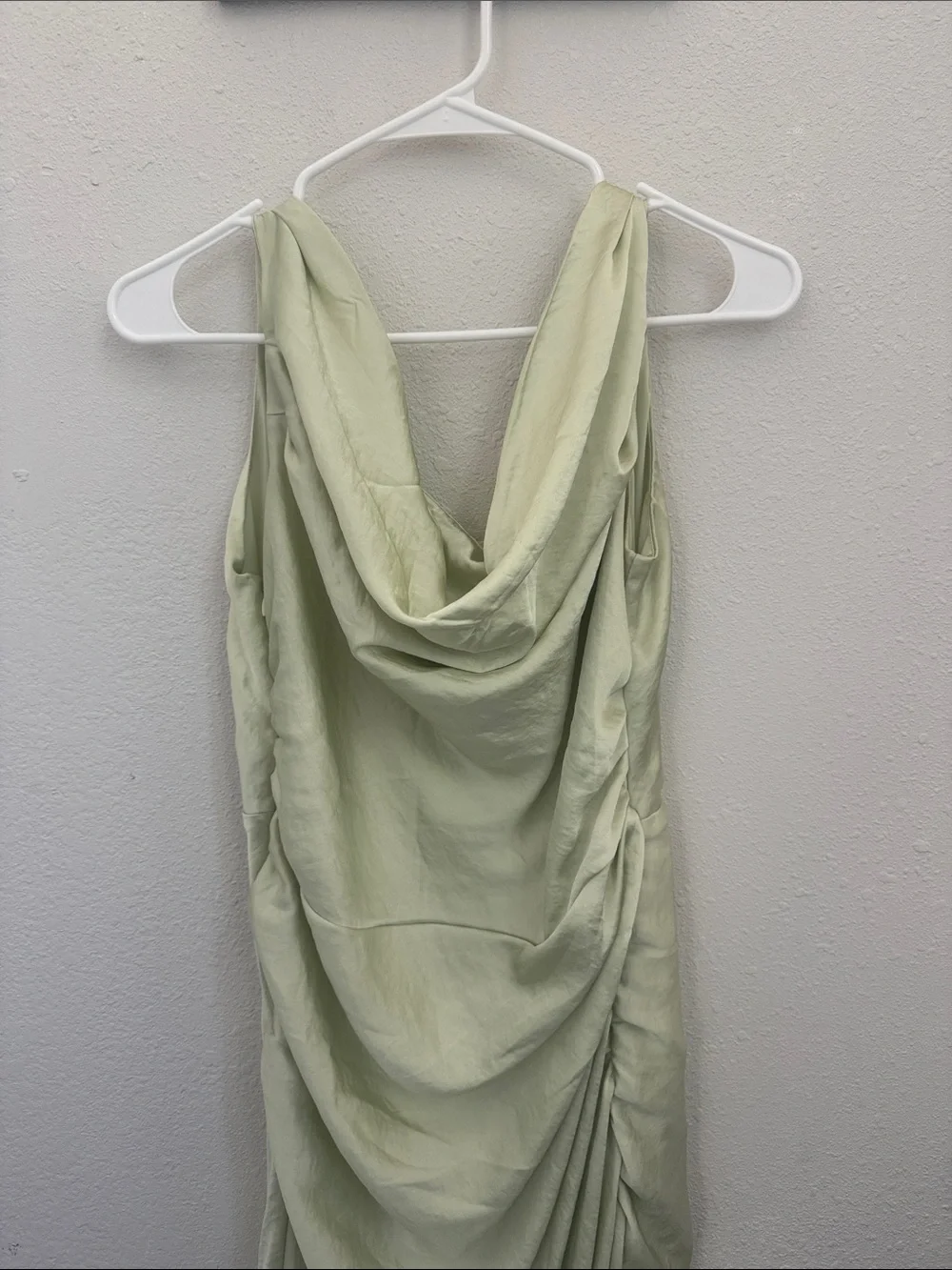 Abercrombie & Fitch Draped Cowl Maxi Dress in Mint (medium petite)